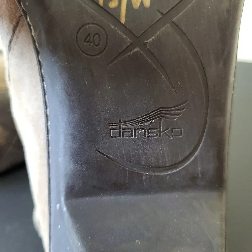 Dansko Womens Bonita 3700-162000‎ Gray Leather Ankle Booties Size US 9.5 EU 40
